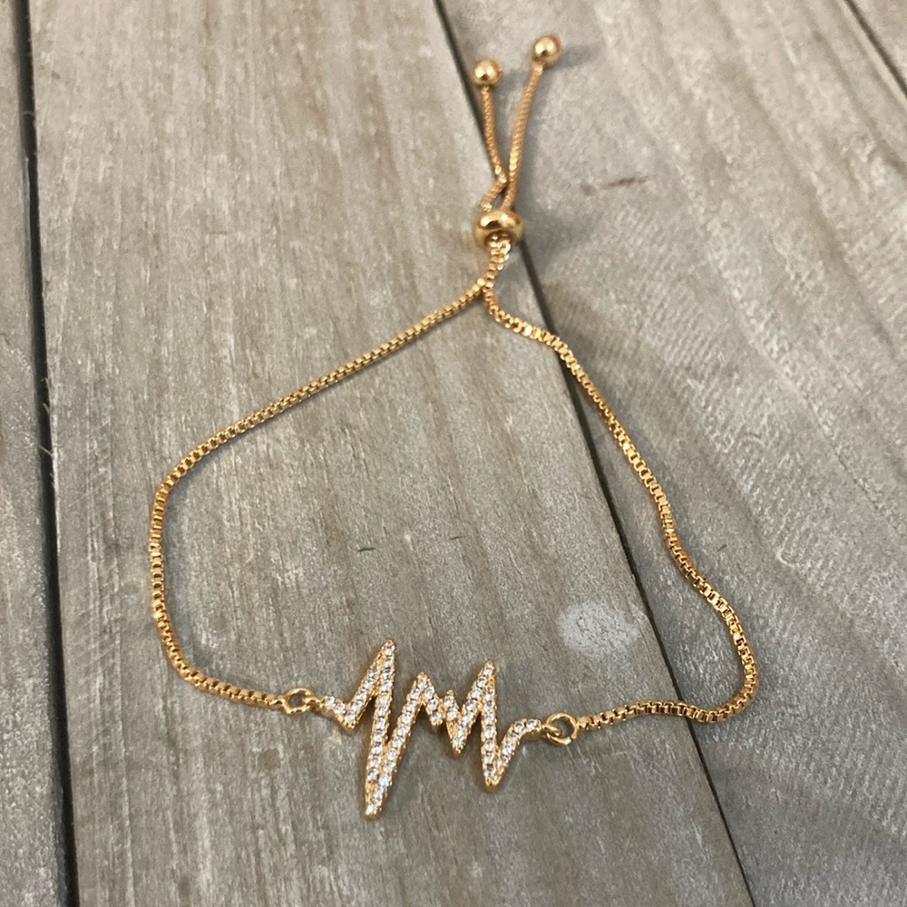 Gold Heartbeat Bracelet